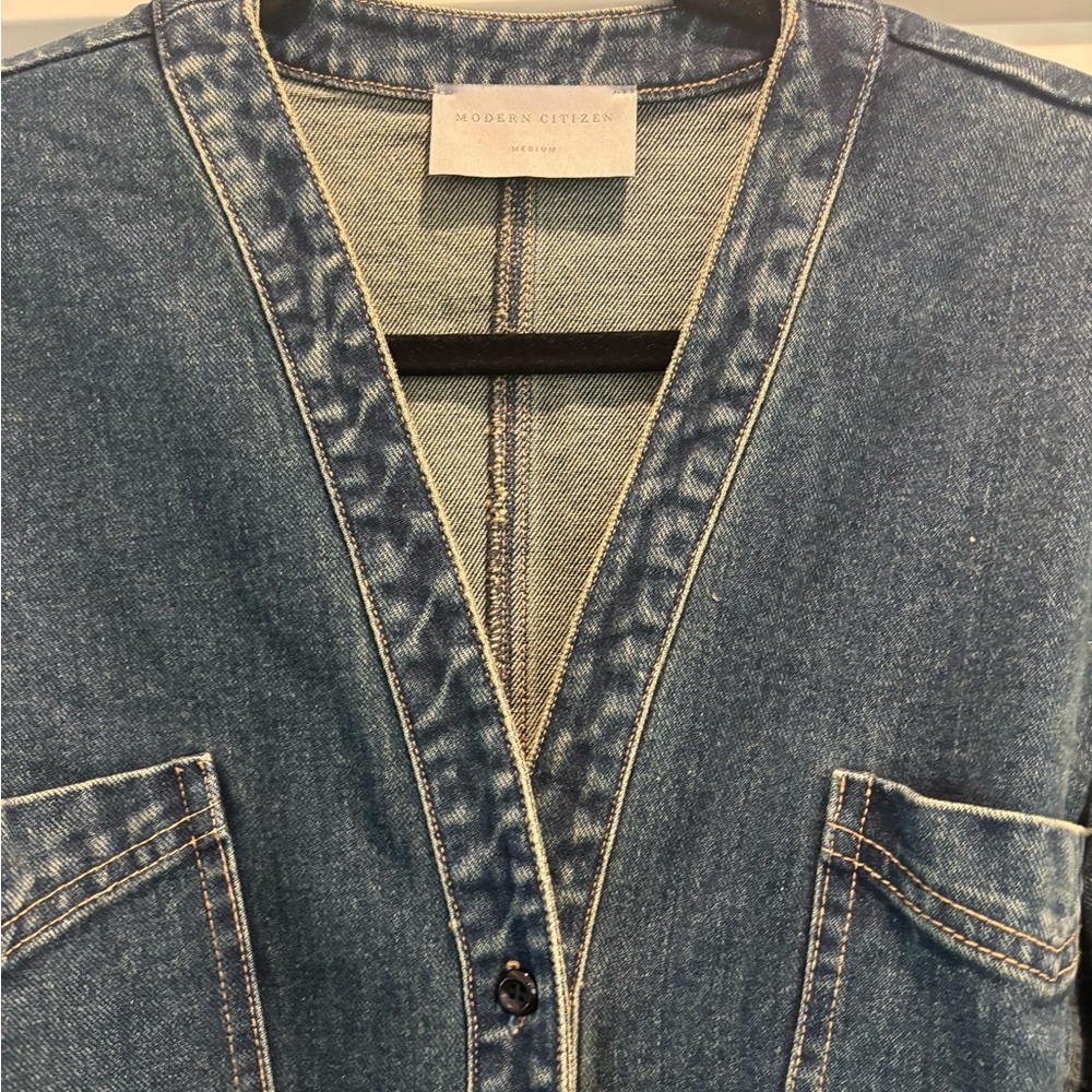 Modern Citizen Emmett Structured-Sleeve Denim Jacket - Picture 6 of 6